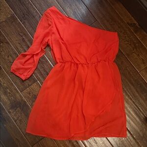 Charlotte Russe Vibrant One-Shoulder Dress